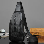 🔥 Sac à Bandoulière Homme – Style Alligator en cuir, Nouvelle collection